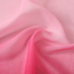 Paréo de plage DUO Rose 100% Soie 150cm x 50cm