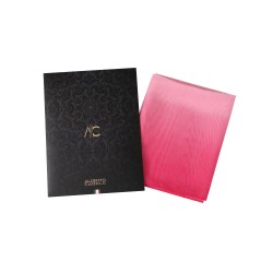 Paréo de plage DUO Rose 100% Soie 150cm x 50cm