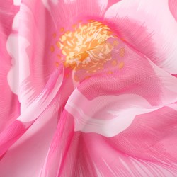 Paréo de plage Petit'URSULA Rose 100% Soie 150 cm x 50 cm