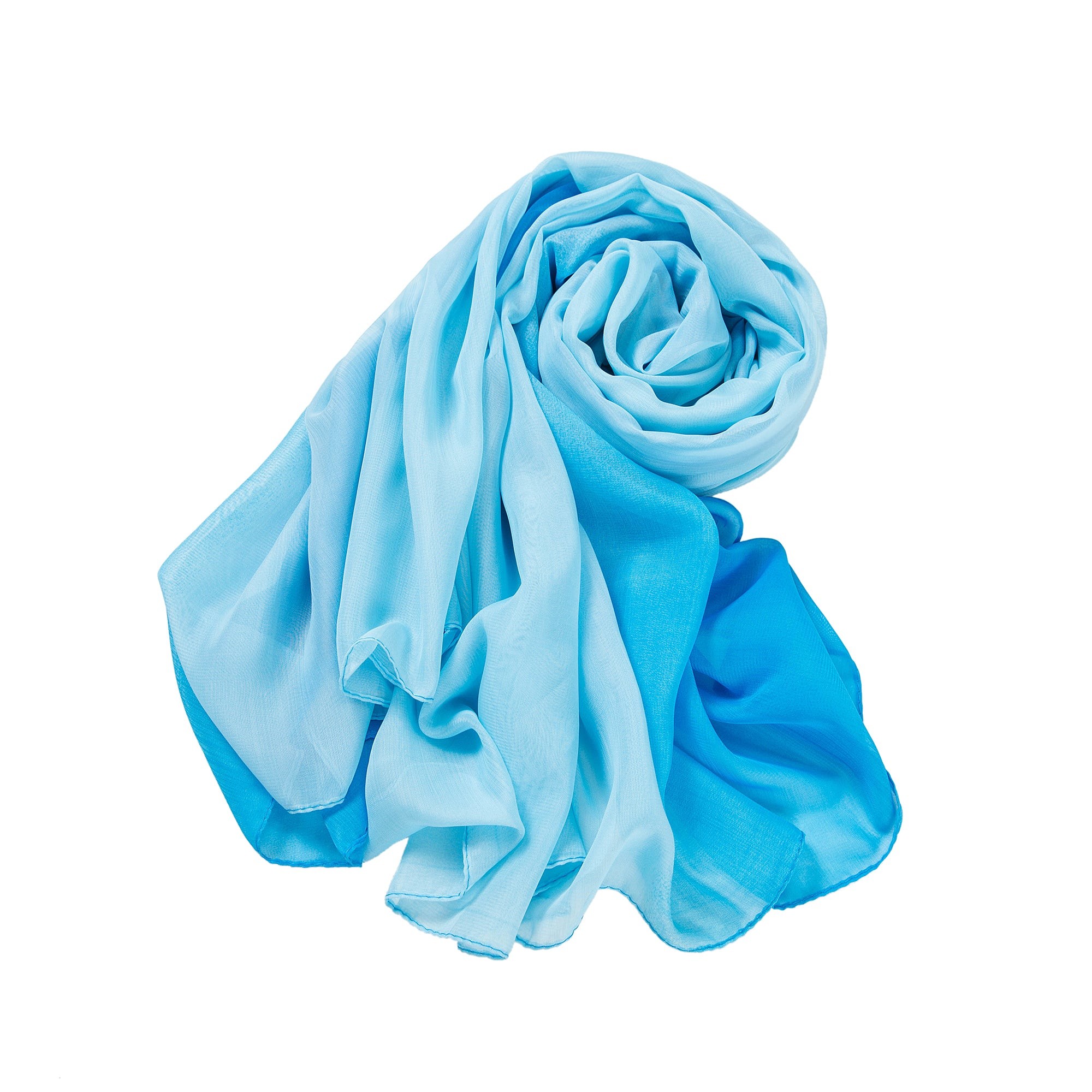 Paréo de Soie Blue Marina Bleu 100% Soie 200x140cm