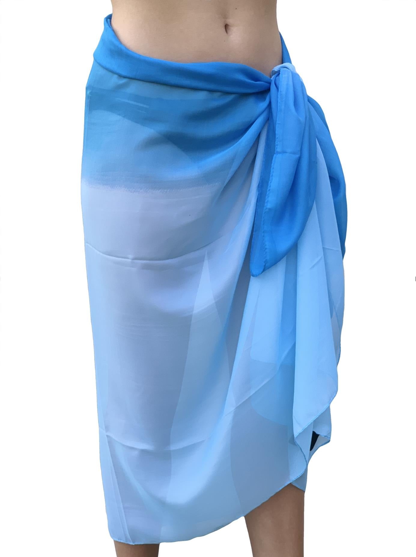Paréo de Soie Blue Marina Bleu 100% Soie 200x140cm