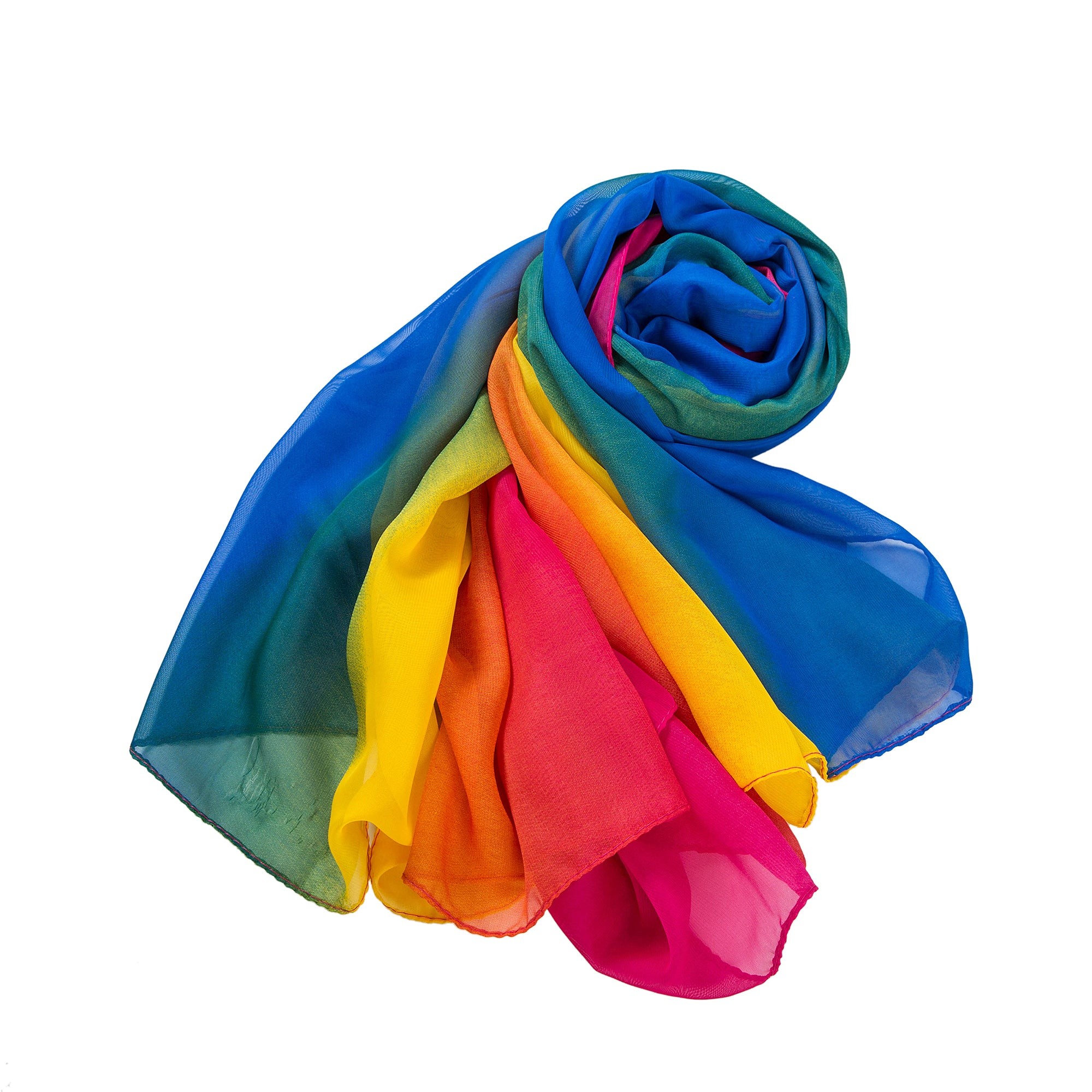 Paréo de Soie Multicolor Marina Multi-couleur 100% Soie 200x140cm