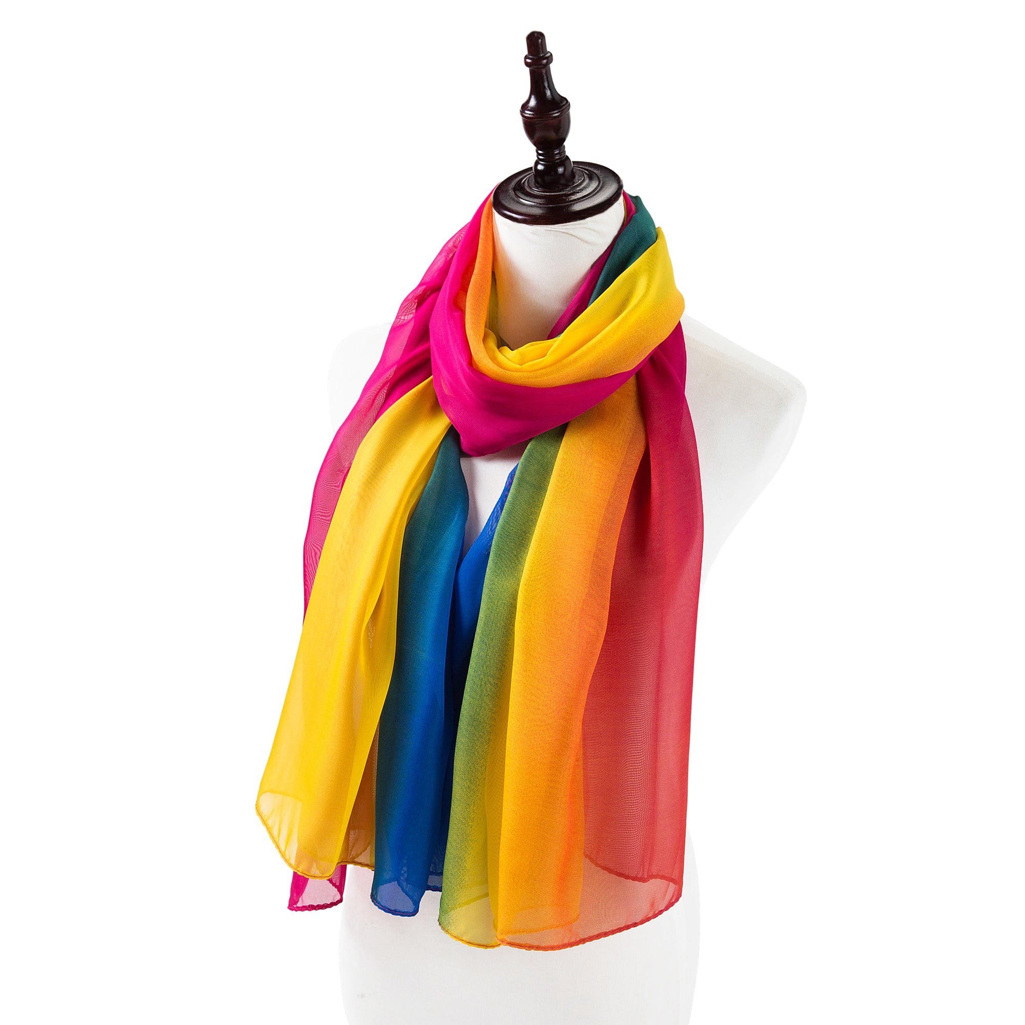 Paréo de Soie Multicolor Marina Multi-couleur 100% Soie 200x140cm