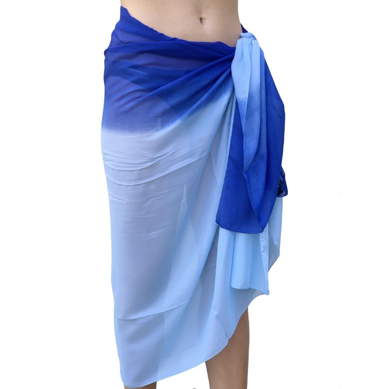Paréo de Soie Navy Marina Bleu 100% Soie 200x140cm