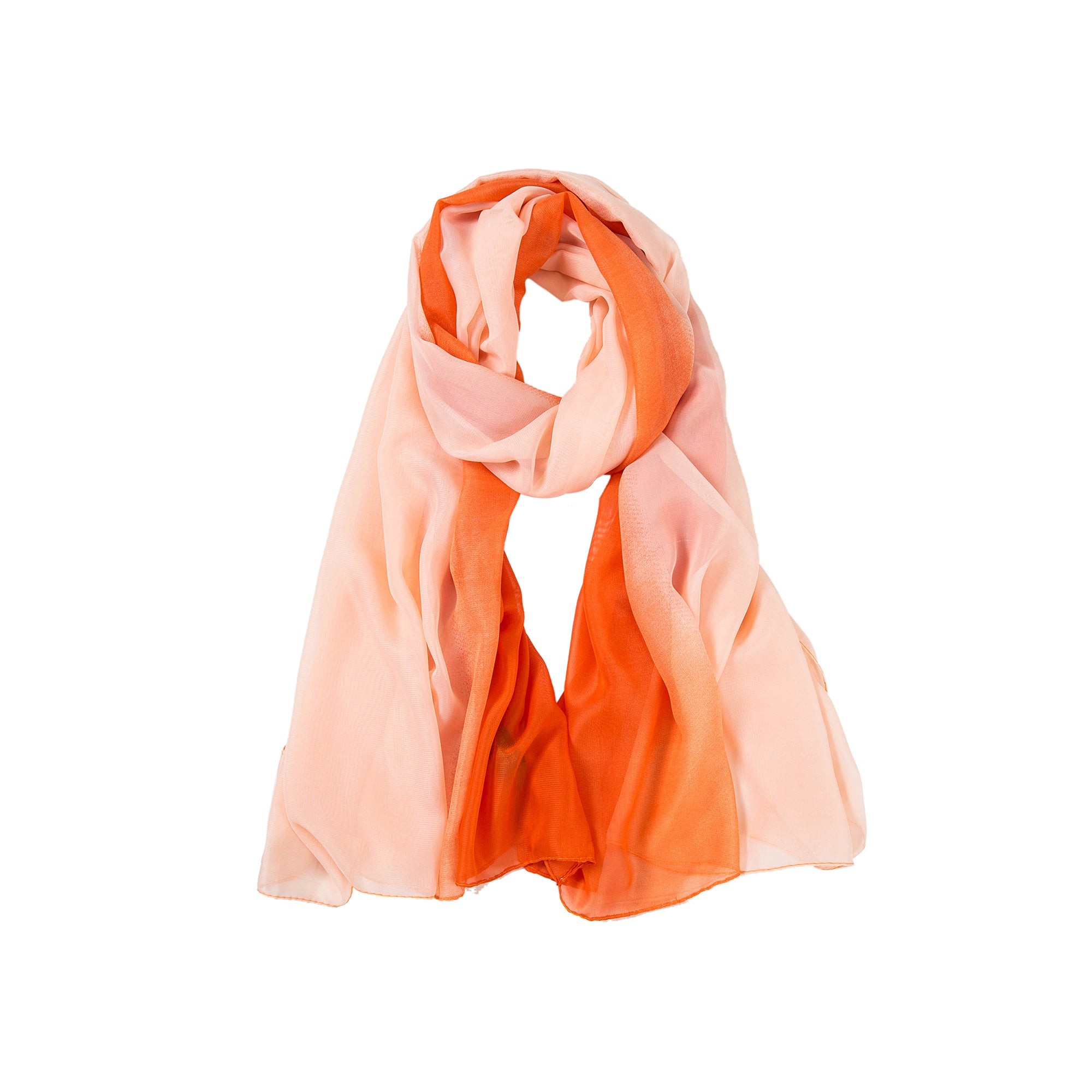 Paréo de Soie Orange Marina Orange 100% Soie 200x140cm