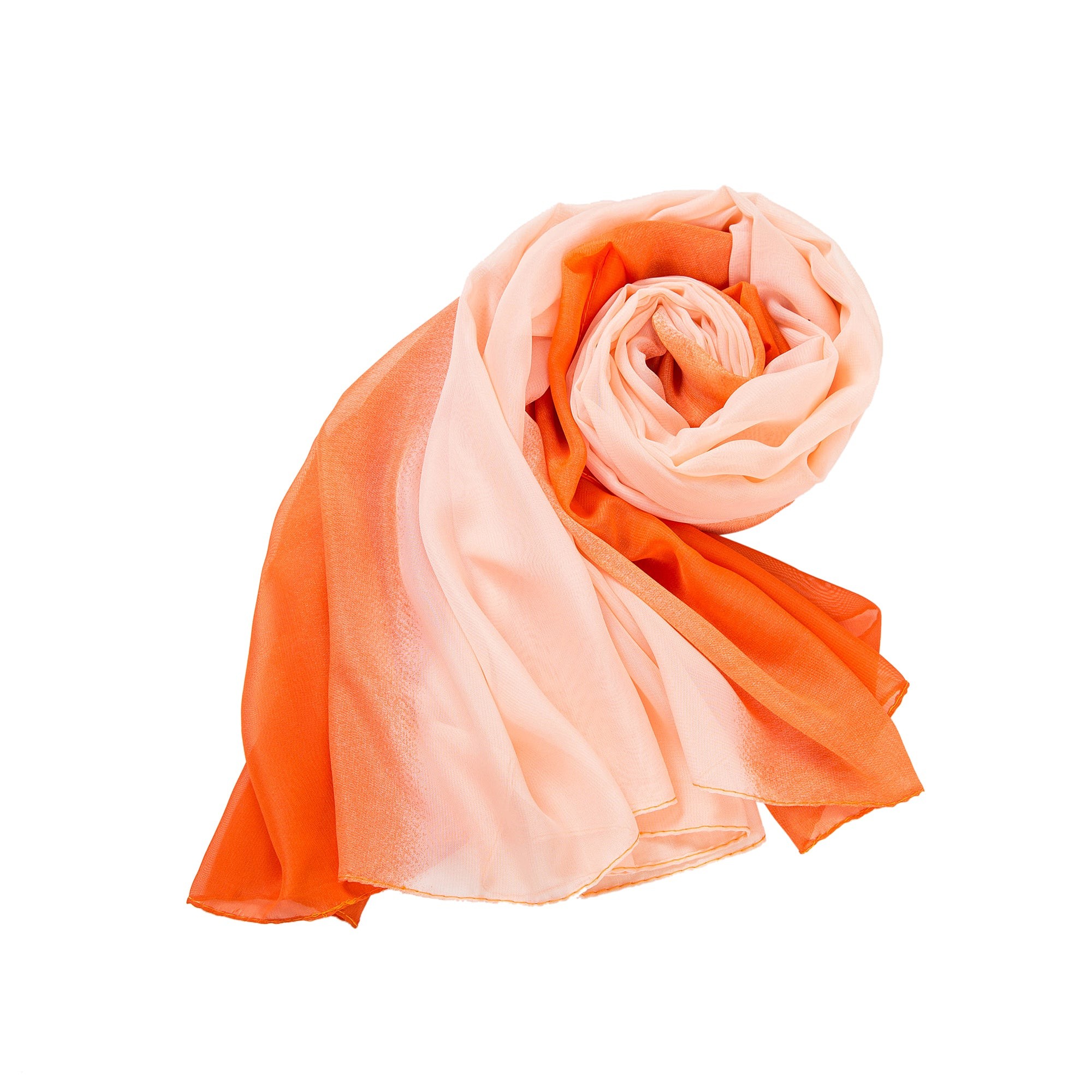 Paréo de Soie Orange Marina Orange 100% Soie 200x140cm