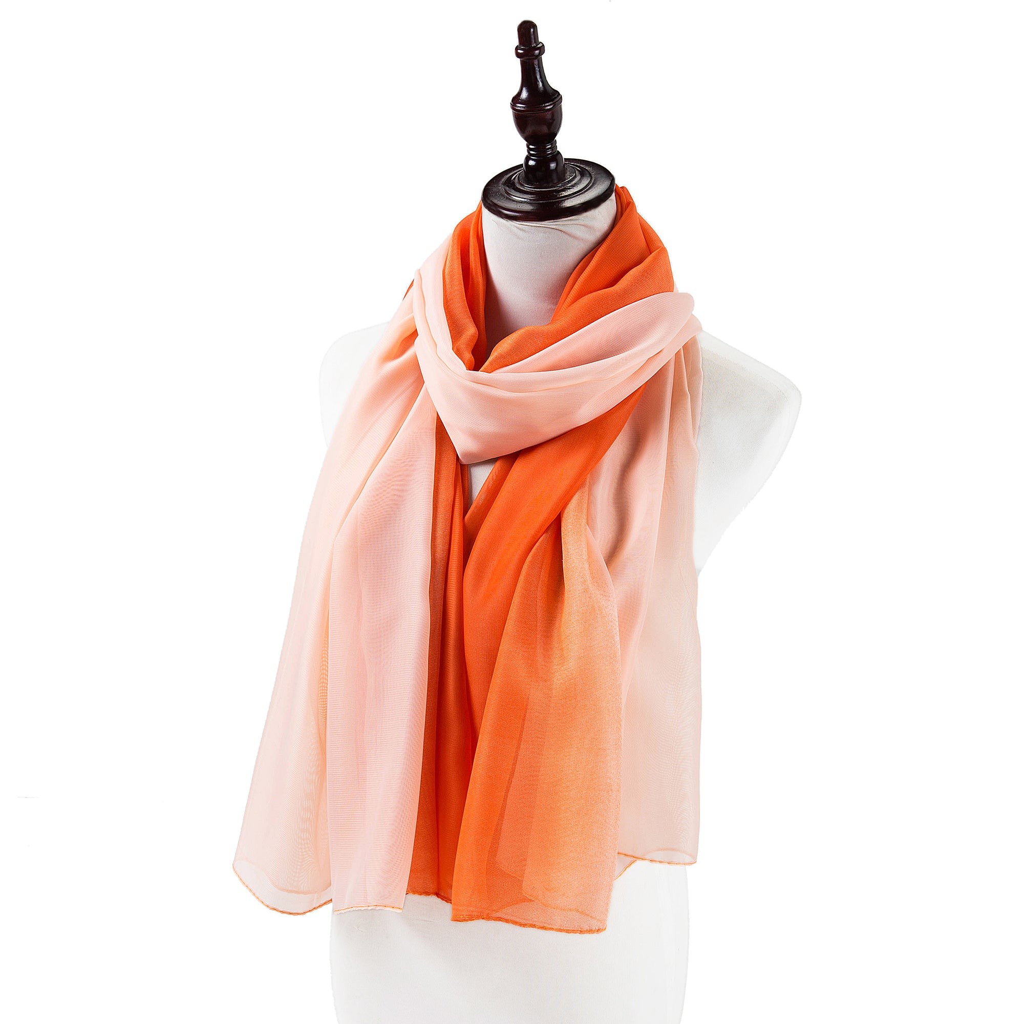 Paréo de Soie Orange Marina Orange 100% Soie 200x140cm