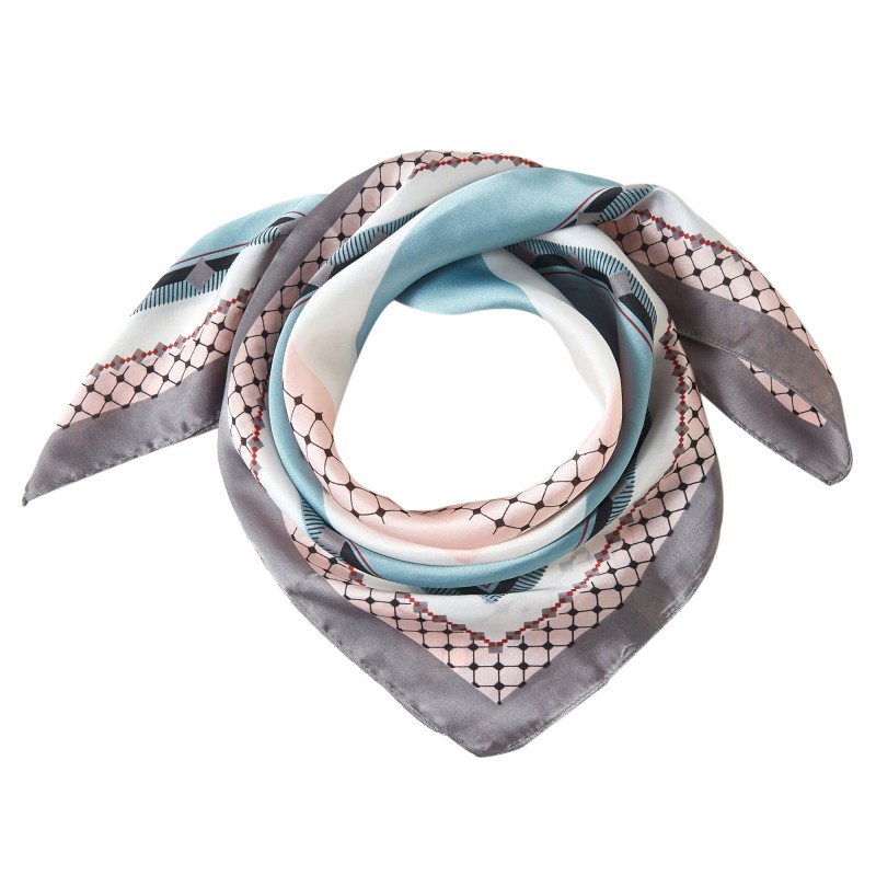 Petit carré de Soie Mixpoint Cléo Rose 100% Soie 70x70cm