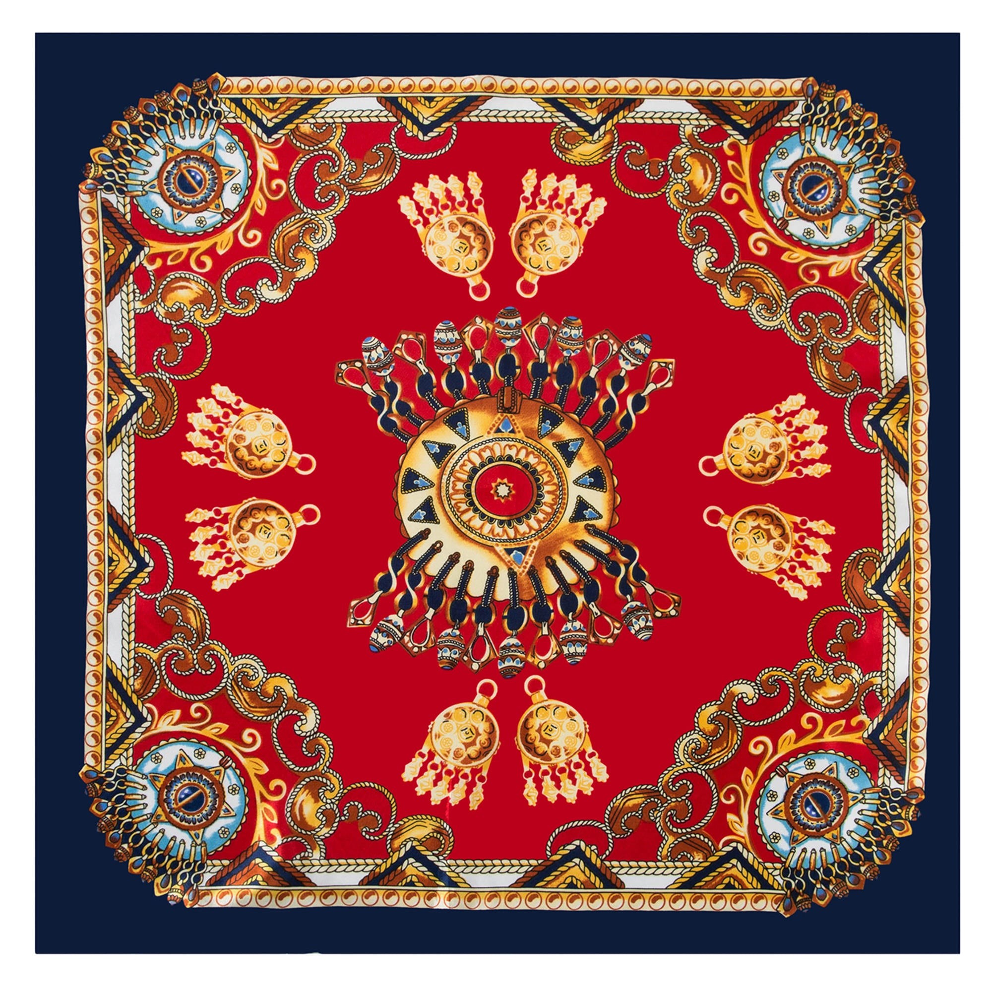 Petit carré de Soie Red cléo Rouge 100% Soie 60x60cm