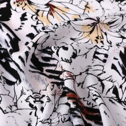 Tunique de Plage Beachrobe BlackPanther Blanc Viscose Unique