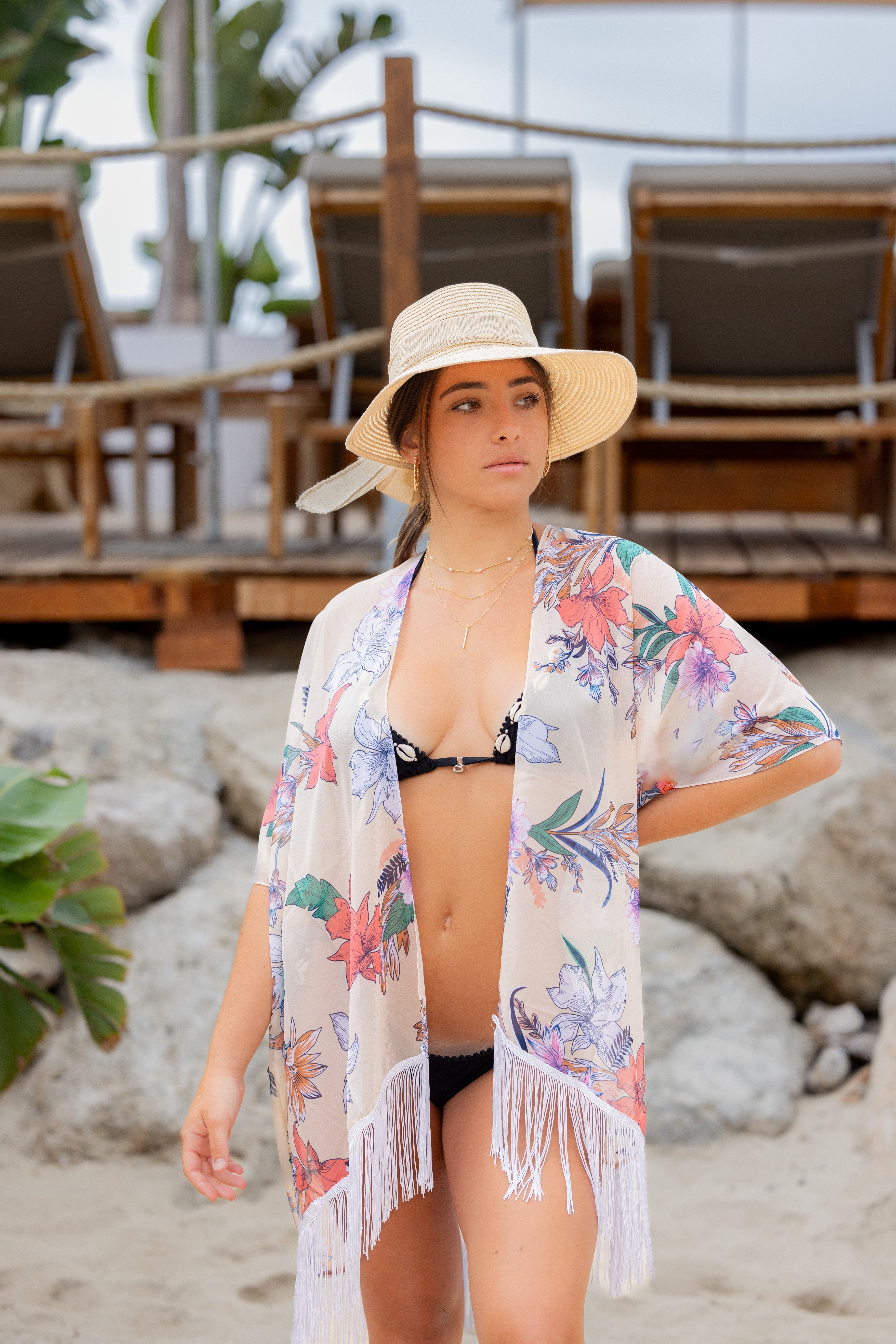 Tunique de Plage Cover Isa Jaune 100% Soie Unique