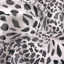Tunique de Plage Cover Panther Blanc 100% Soie Unique