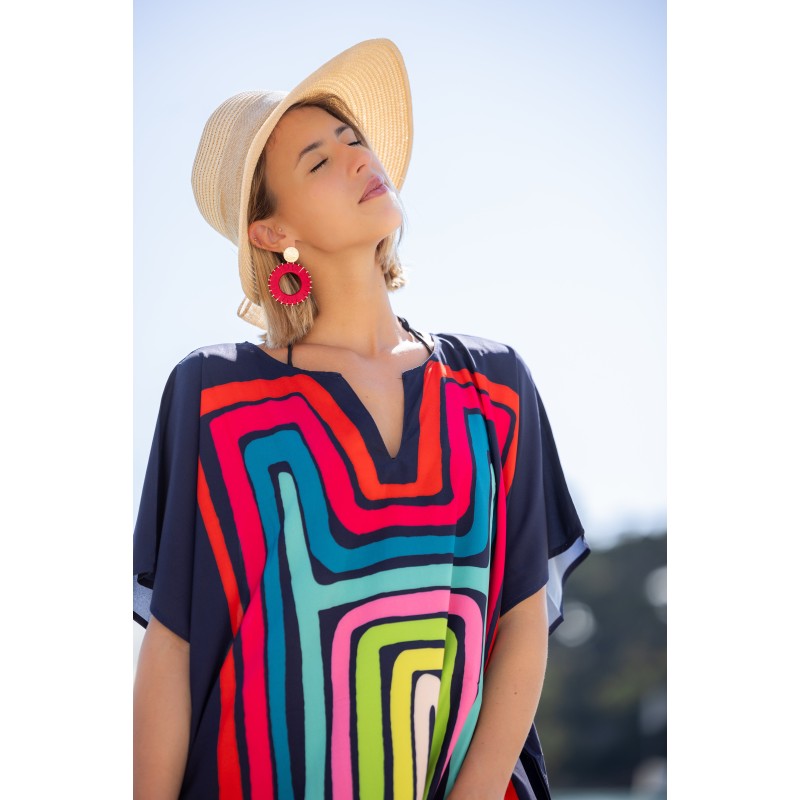Tunique de Plage DreamBeach Maoui Multi-couleurs Viscose Unique