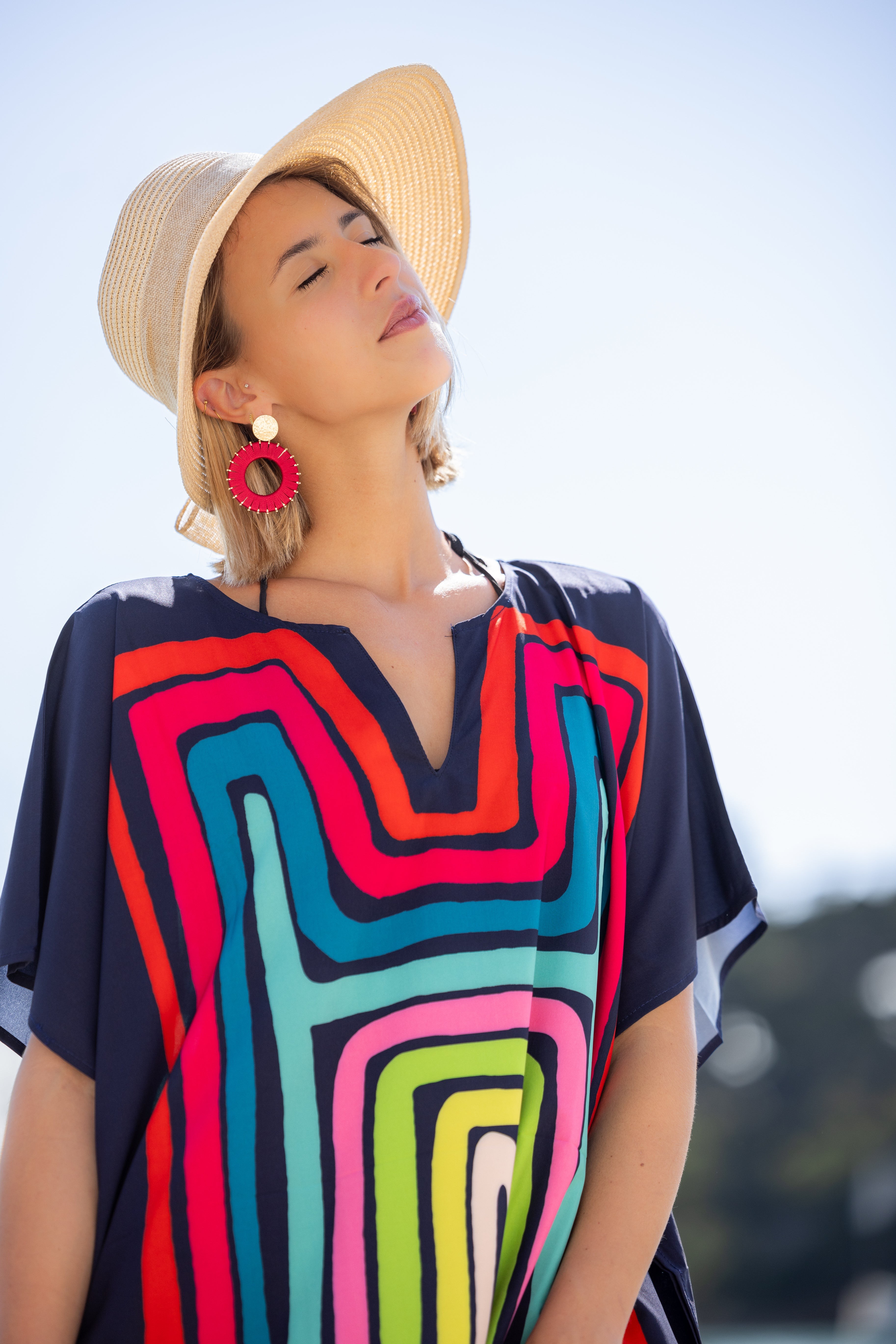 Tunique de Plage DreamBeach Maoui Multi-couleurs Viscose Unique