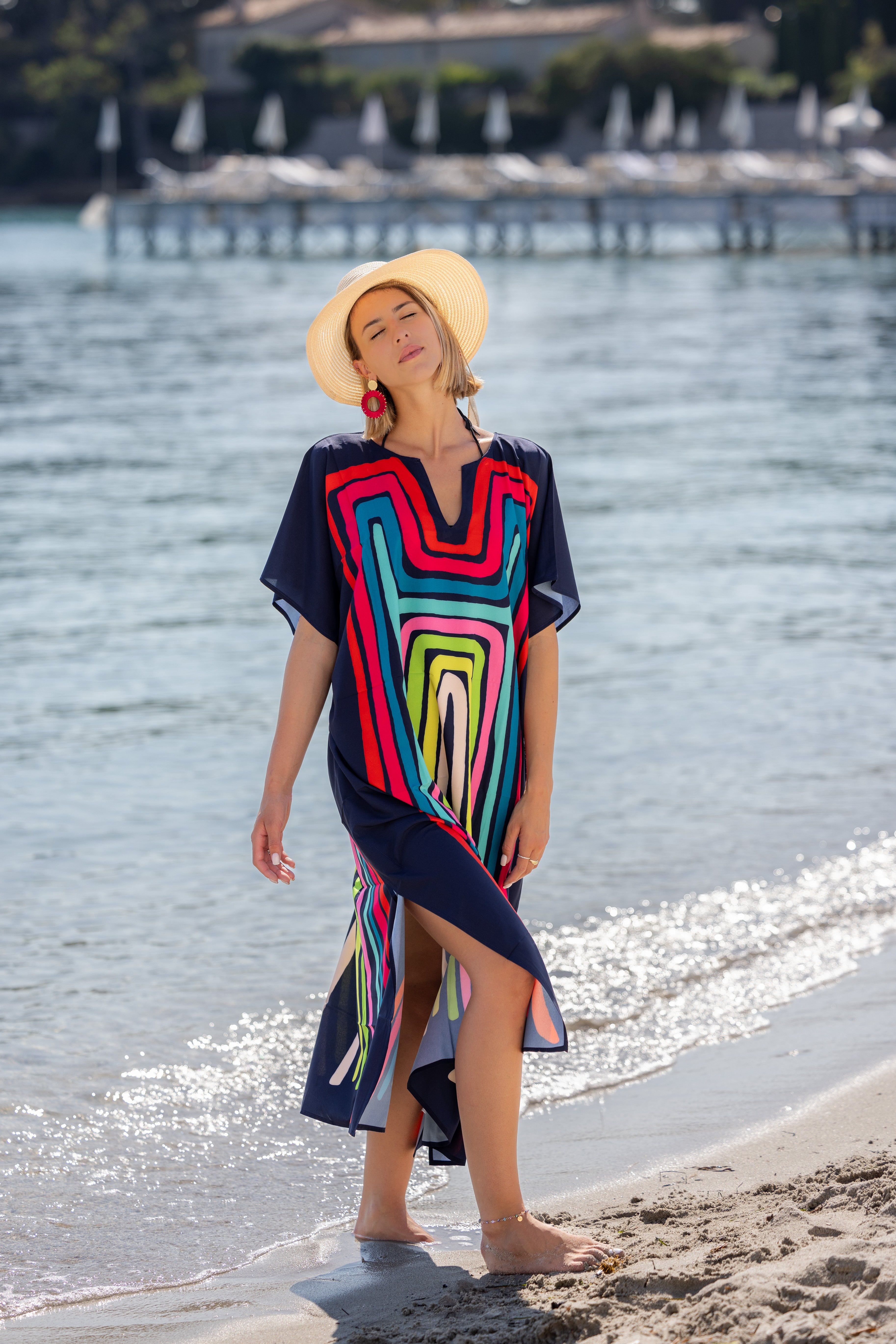 Tunique de Plage DreamBeach Maoui Multi-couleurs Viscose Unique