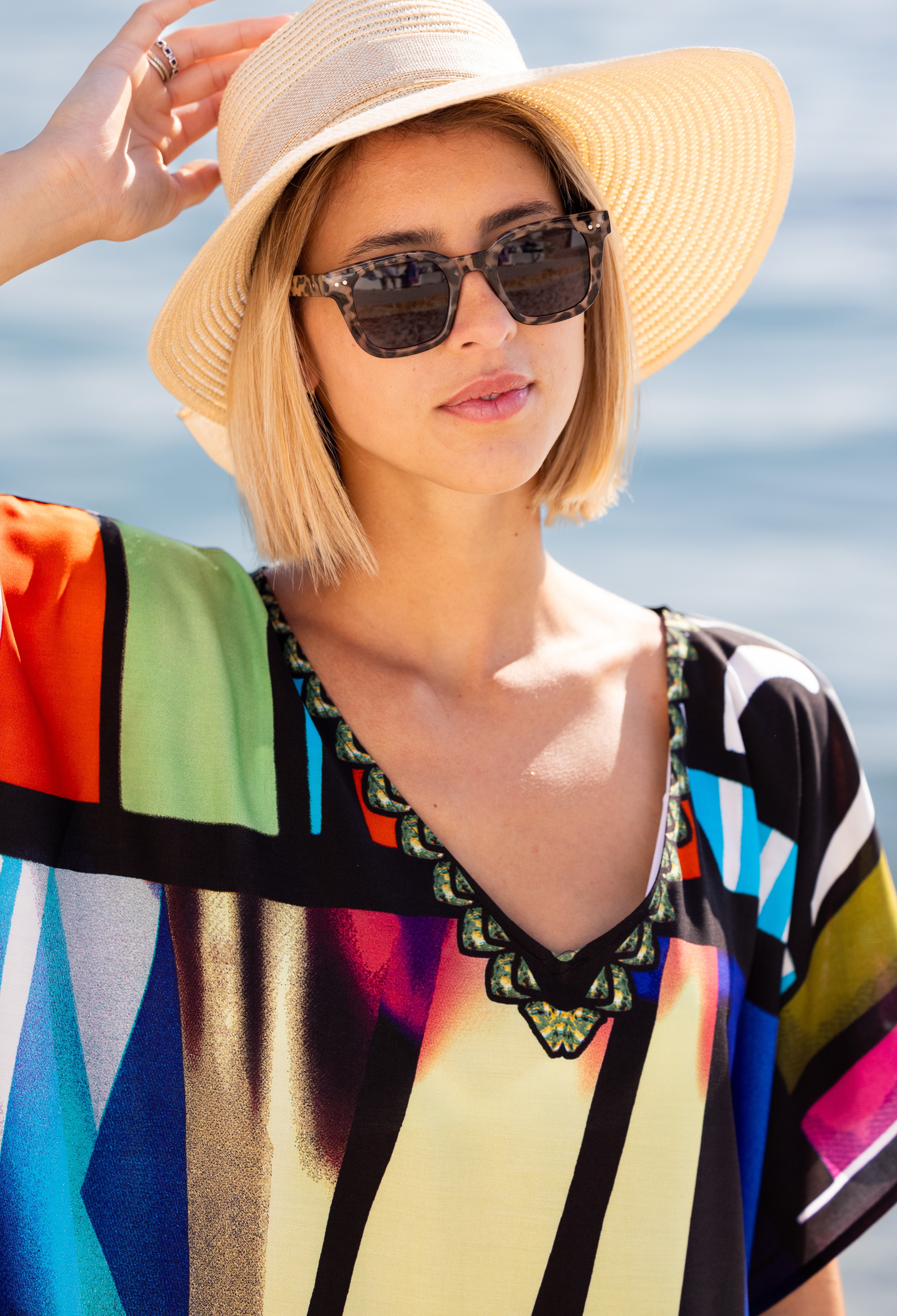 Tunique de Plage LongBeach Baoule Multi-couleurs Viscose Unique