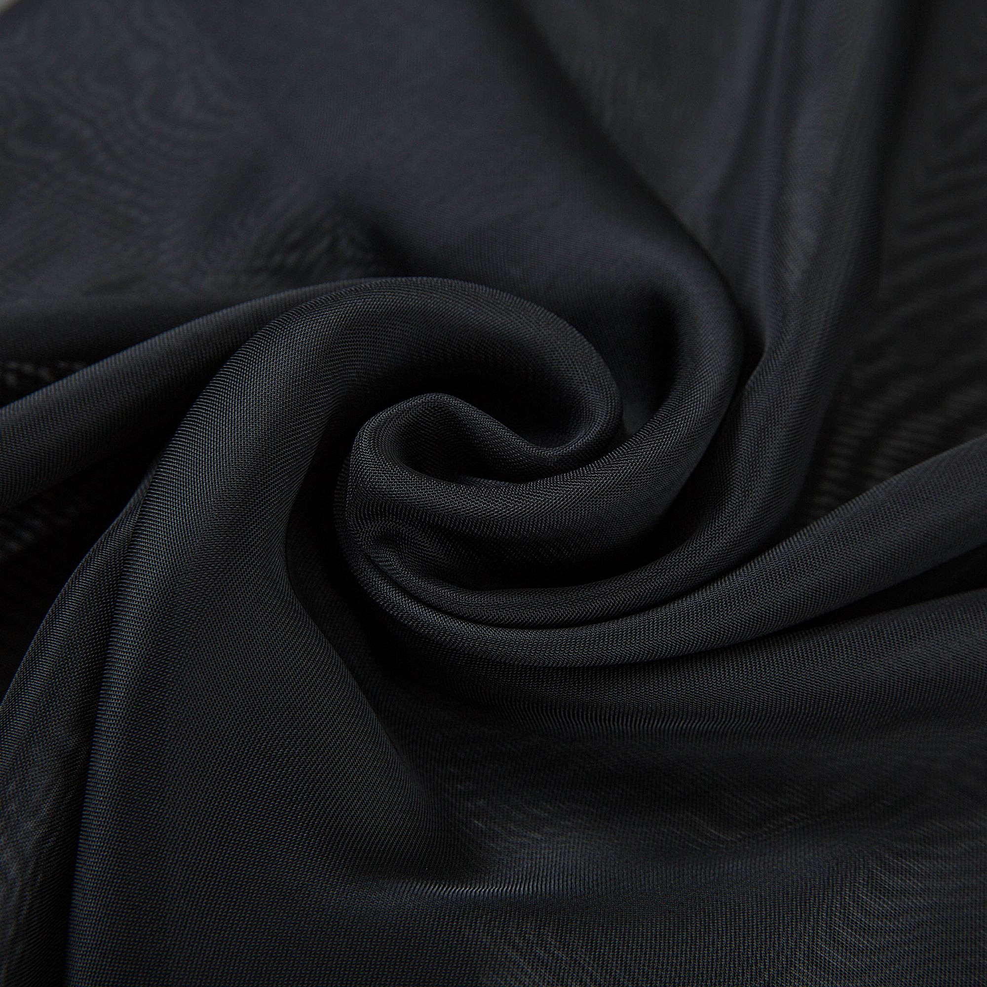 Voile de Soie Black Vera Noir 100% Soie 180x50cm