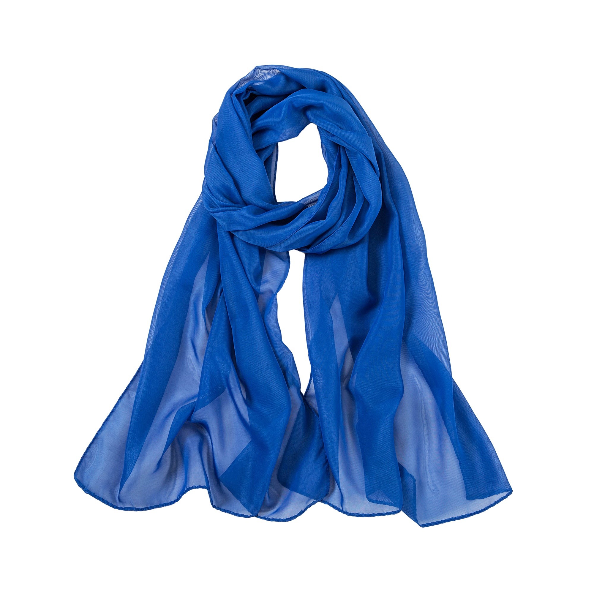Voile de Soie Denim Véra Bleu 100% Soie 180x50cm