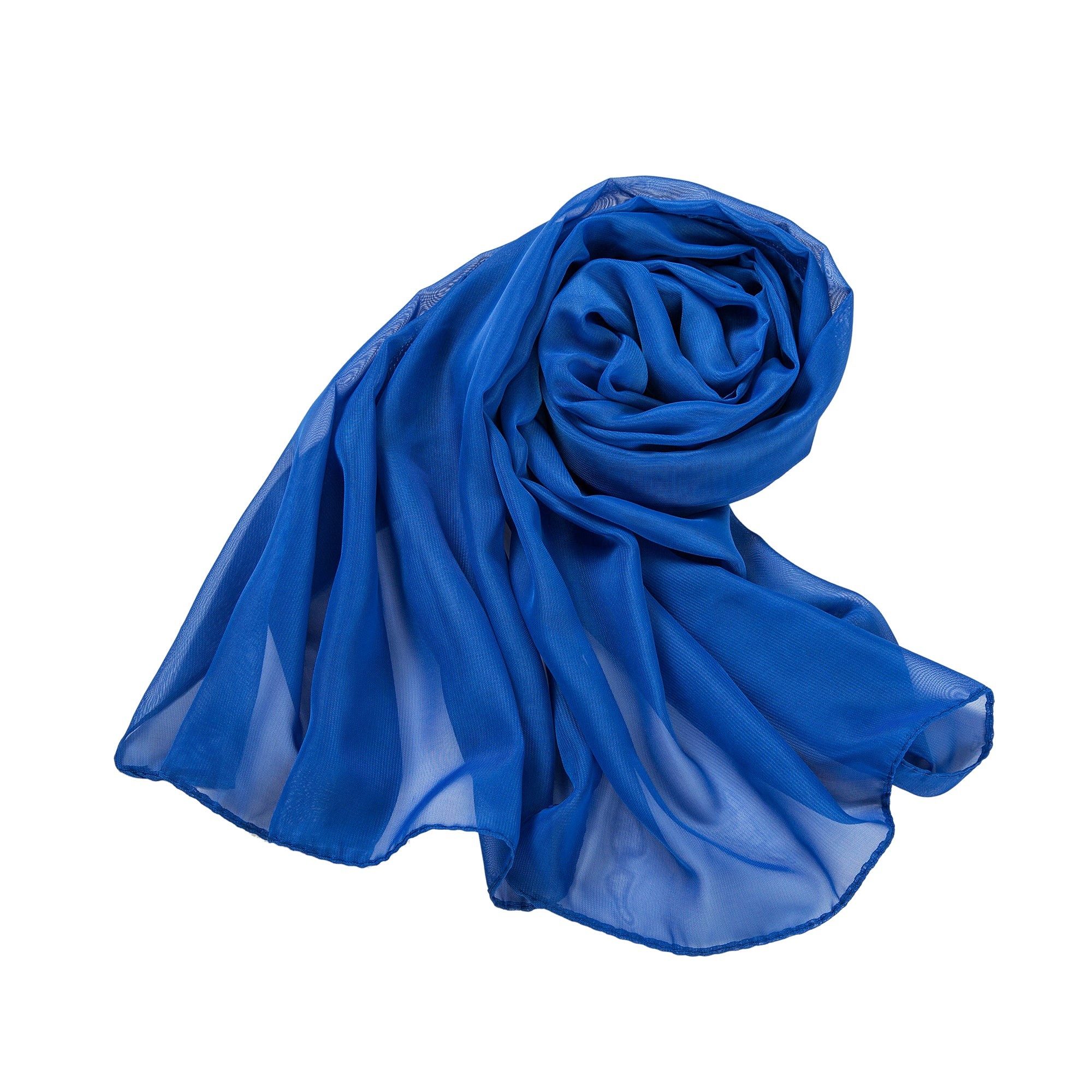 Voile de Soie Denim Véra Bleu 100% Soie 180x50cm