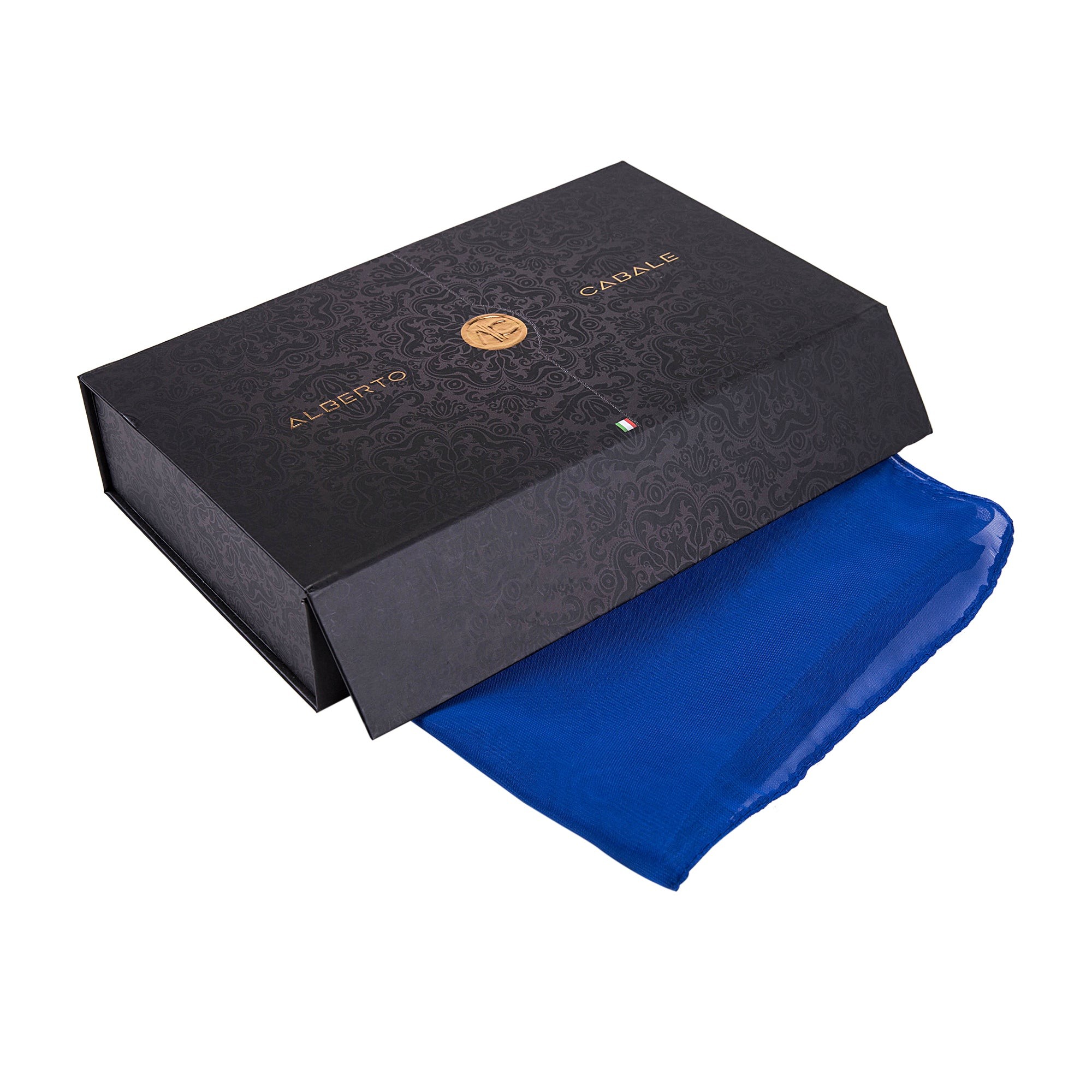 Voile de Soie Denim Véra Bleu 100% Soie 180x50cm