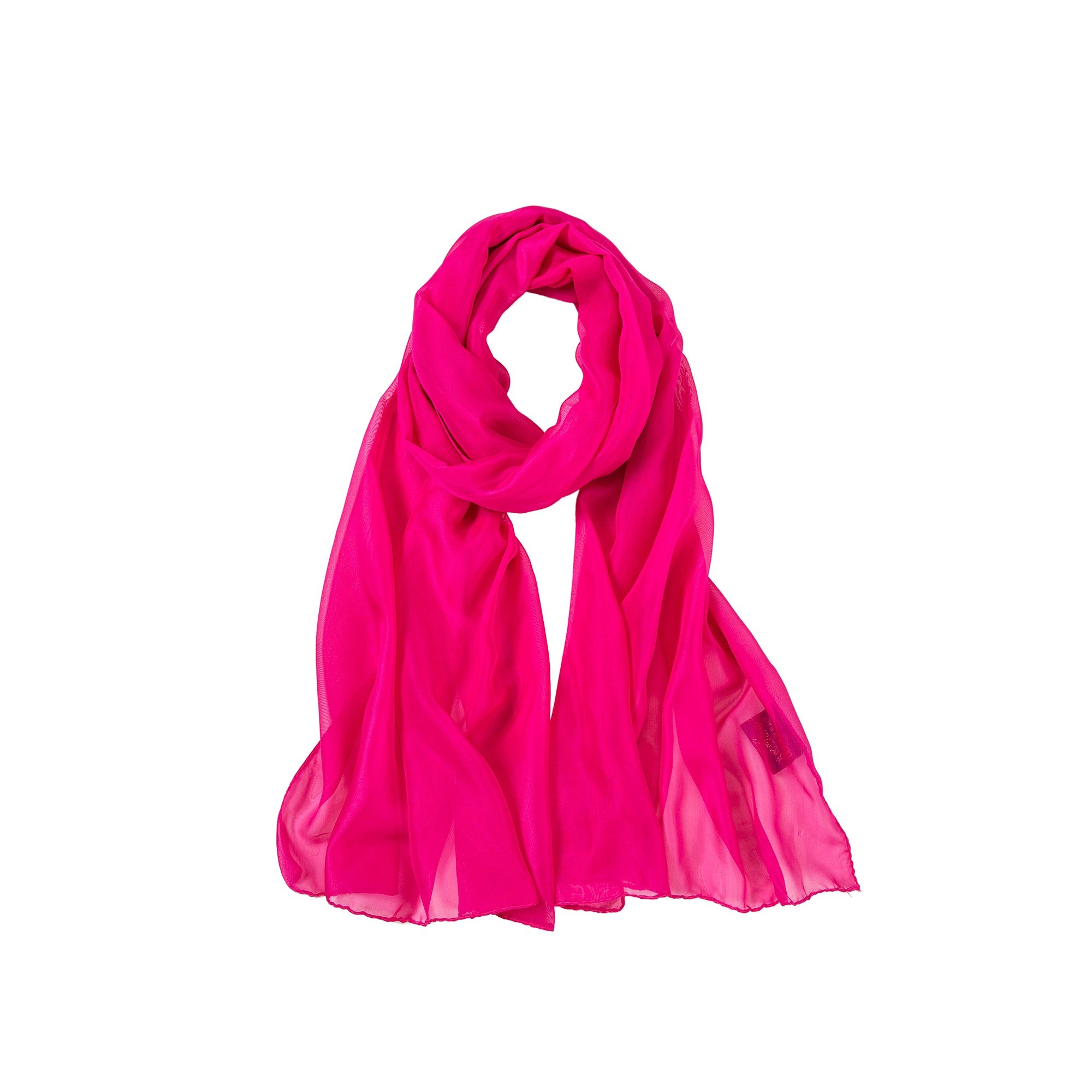 Voile de Soie Fuschia Véra Rose 100% Soie 180x50cm