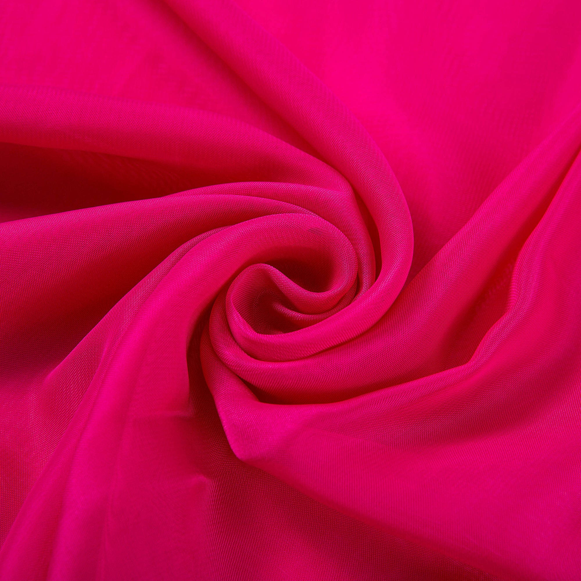 Voile de Soie Fuschia Véra Rose 100% Soie 180x50cm