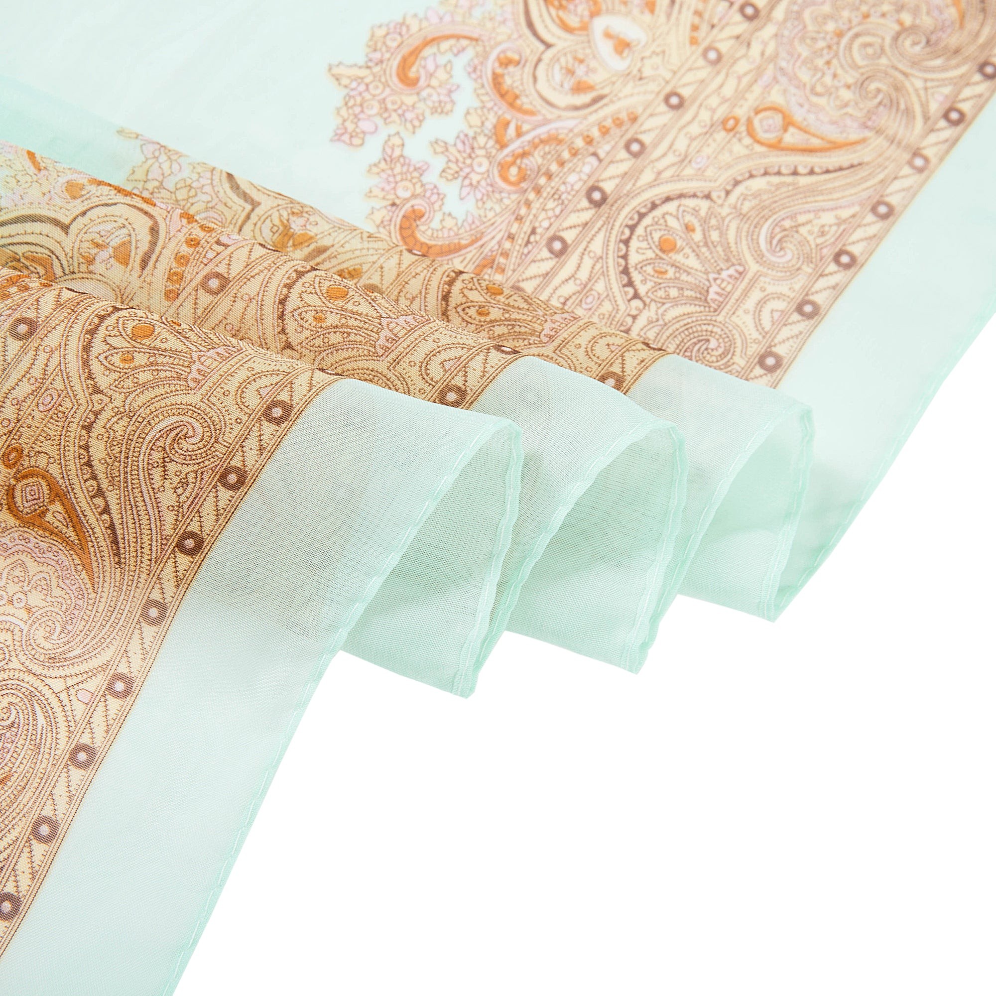 Voile de Soie Green Brown Véra 100% Soie 180x50cm
