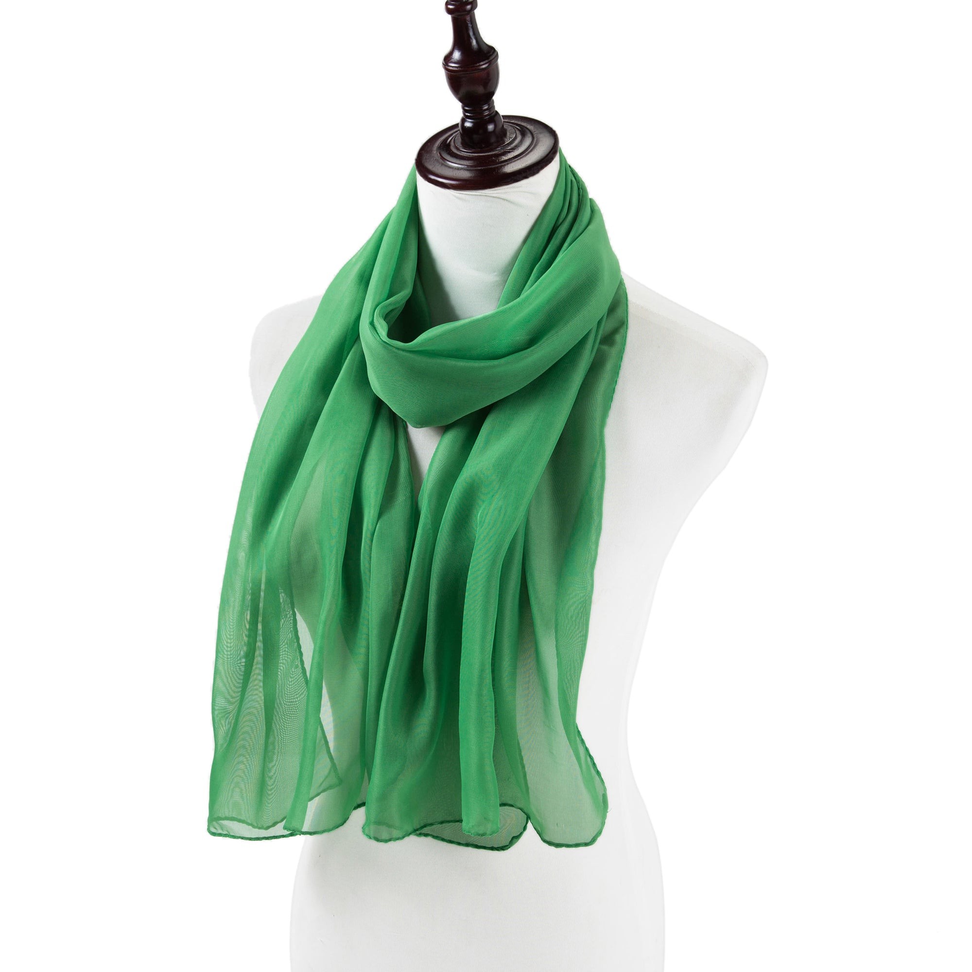Voile de Soie Green Véra Vert 100% Soie 180x50cm