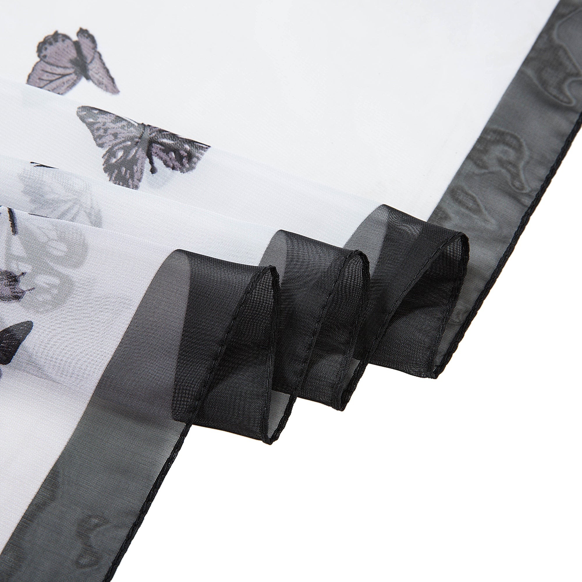 Voile de Soie Grey Véra Blanc 100% Soie 180x50cm