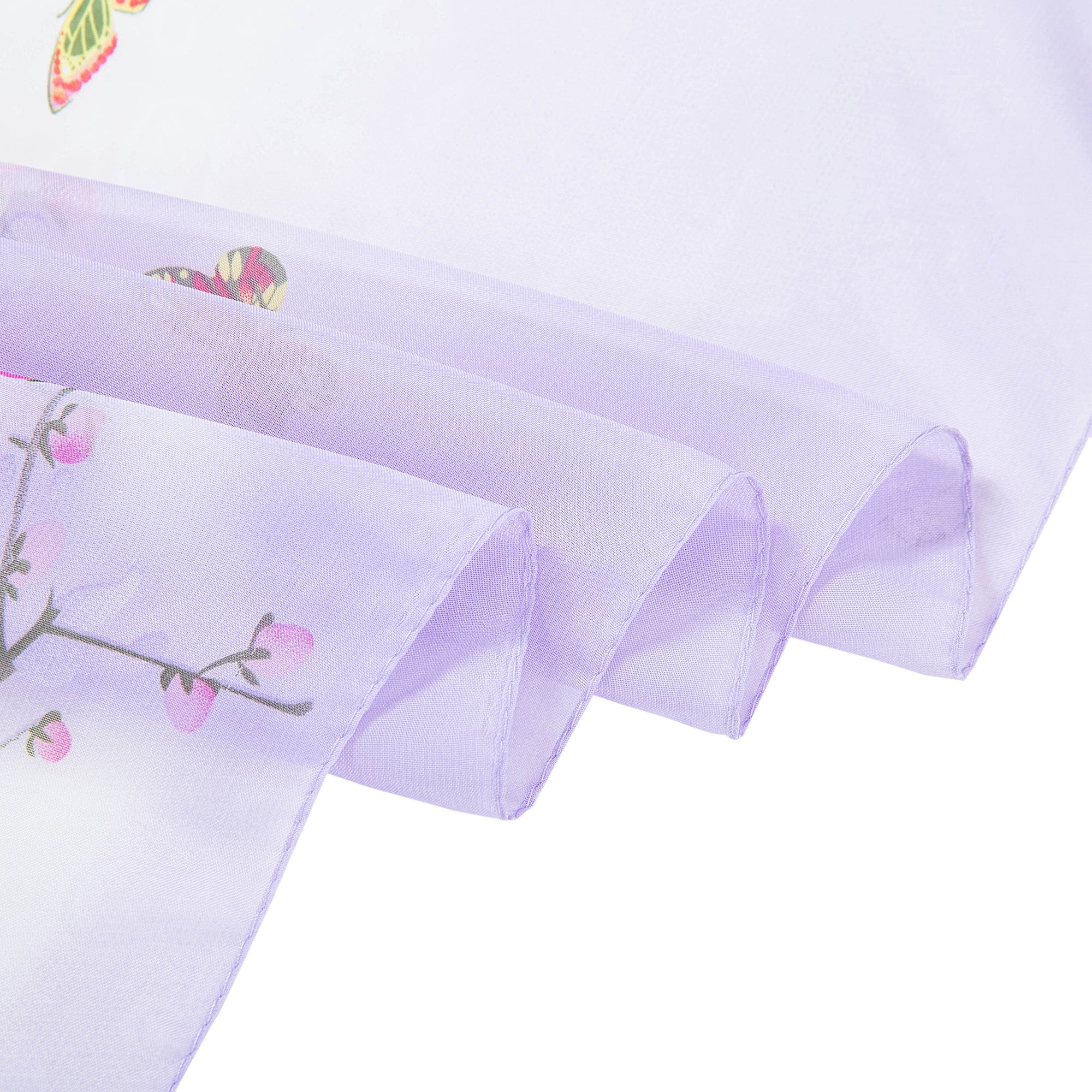 Voile de Soie Parme Véra Violet 100% Soie 180x50cm