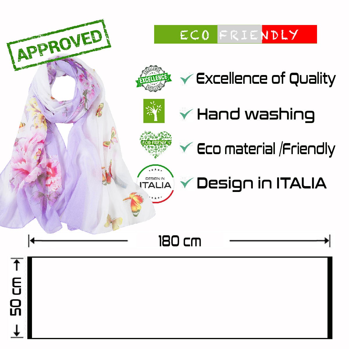 Voile de Soie Parme Véra Violet 100% Soie 180x50cm