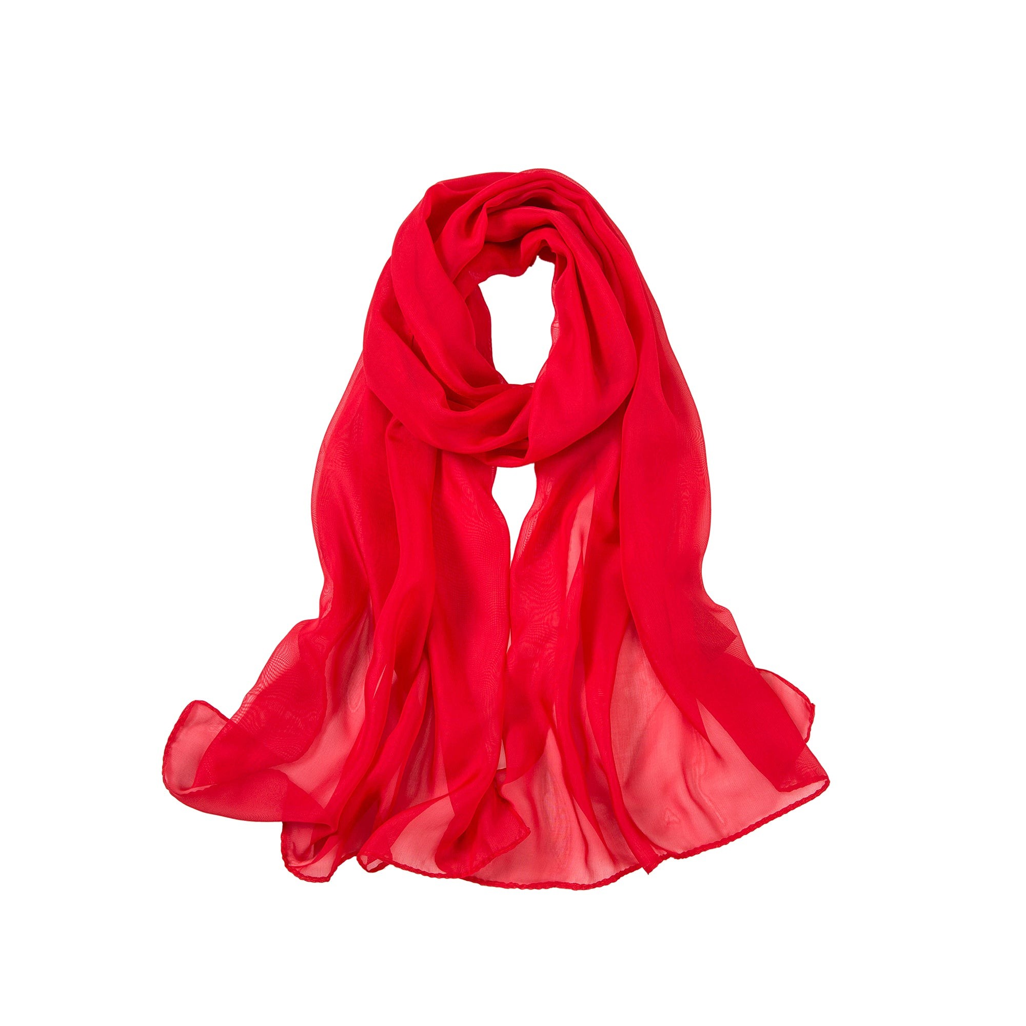Voile de Soie Red Véra Rouge 100% Soie 180x50cm