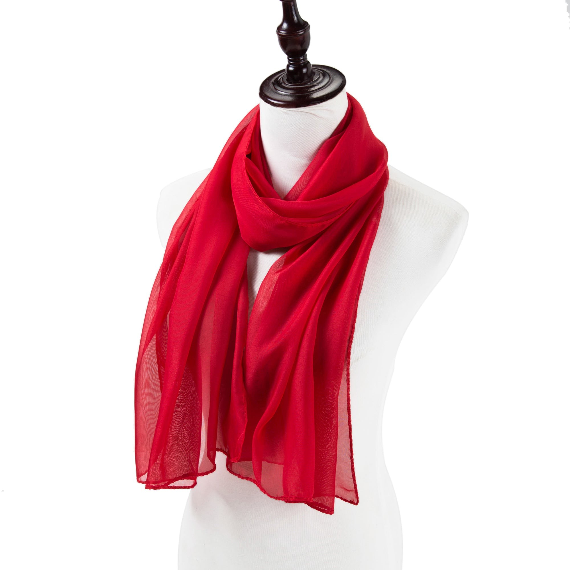 Voile de Soie Red Véra Rouge 100% Soie 180x50cm