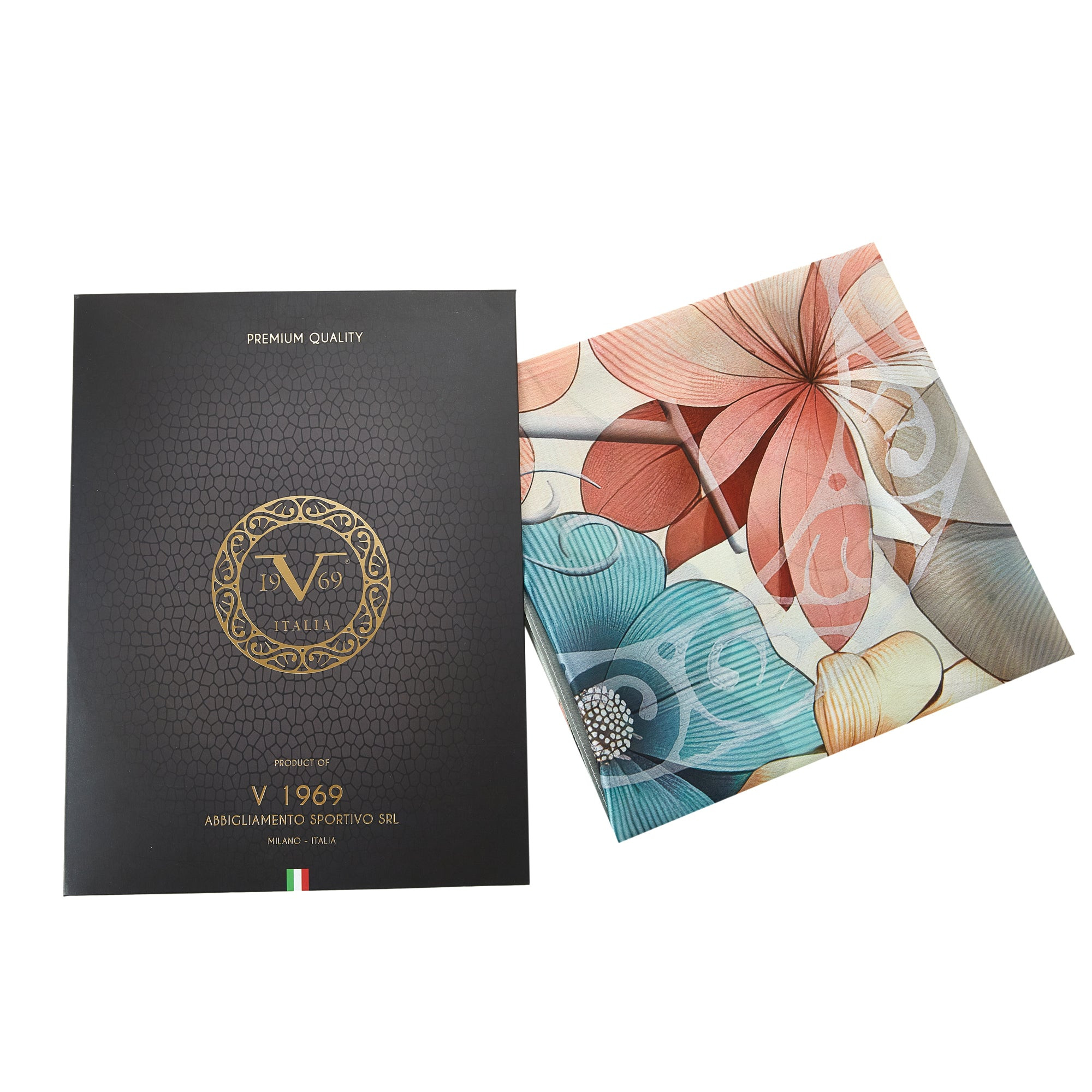 Carré de soie Grand Spring Flowers Rose 100% Soie 90x90cm