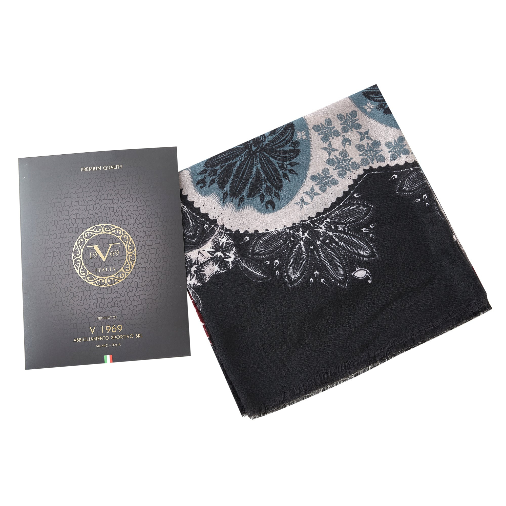 Chèche Atom Black Noir 100% Coton bio 135x135 cm