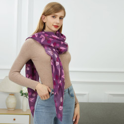 Chèche Automn Violet 100% Coton bio 135x135 cm