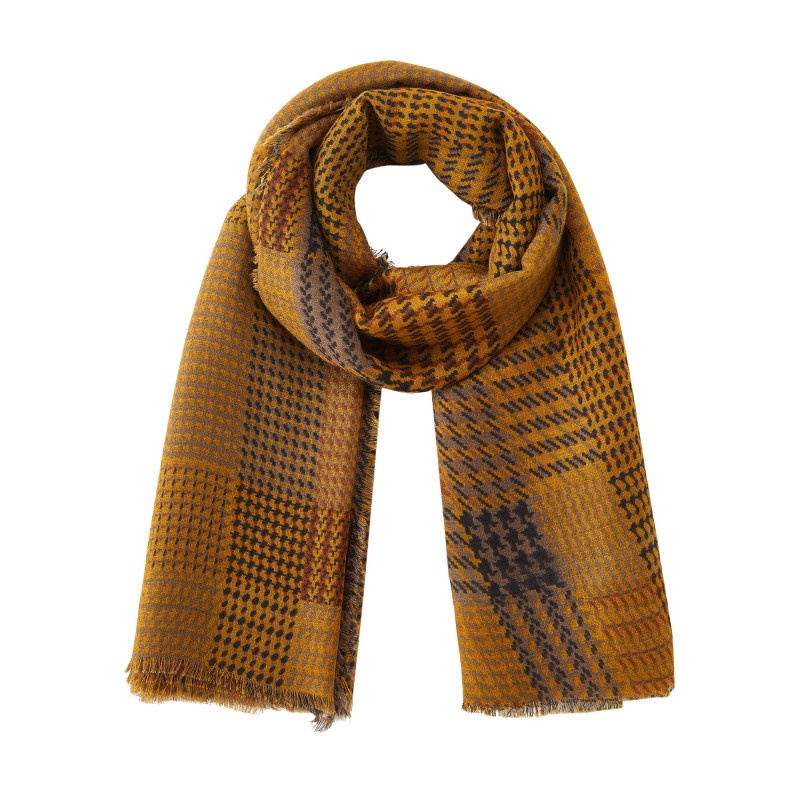 Chèche England Jaune 100% Coton bio 135x135 cm