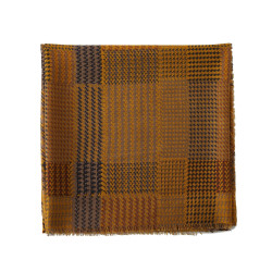 Chèche England Jaune 100% Coton bio 135x135 cm