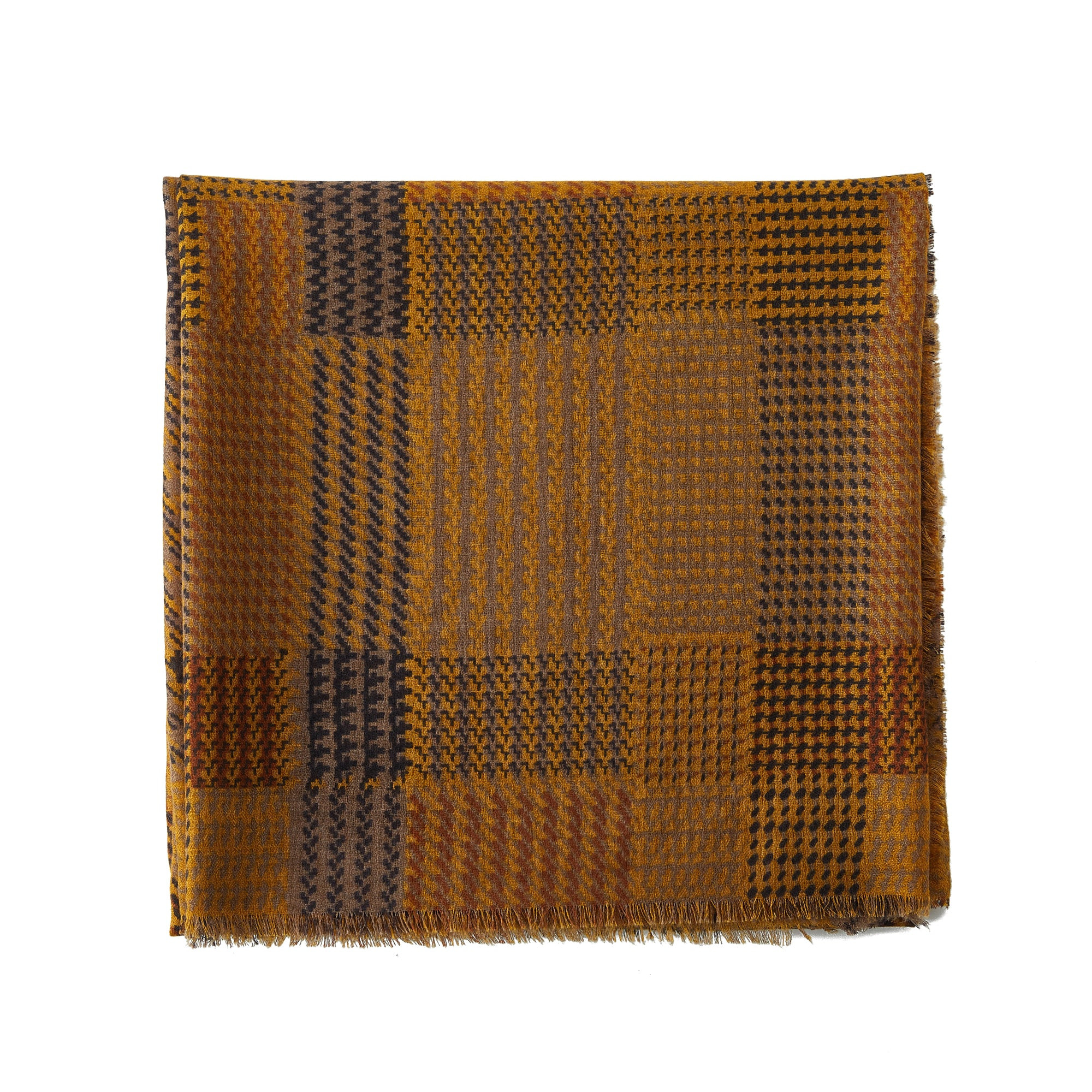 Chèche England Jaune 100% Coton bio 135x135 cm