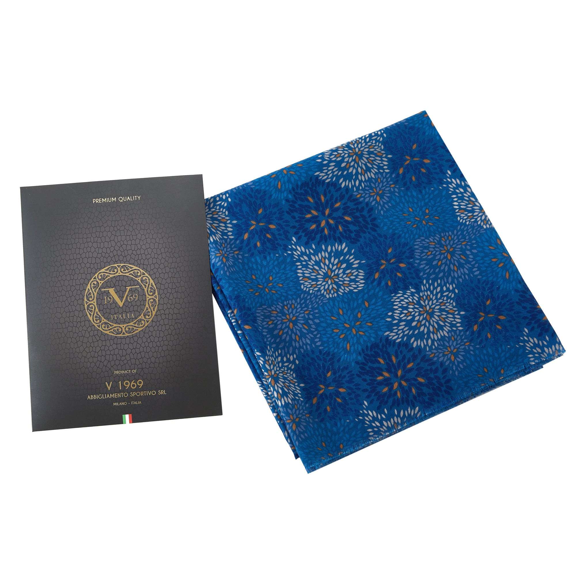 Chèche Fire Bleu 100% Coton bio 135x135 cm
