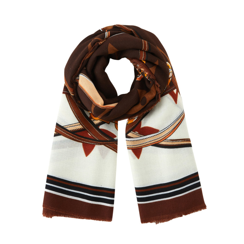 Chèche French Chocolat 100% Coton bio 135x135 cm
