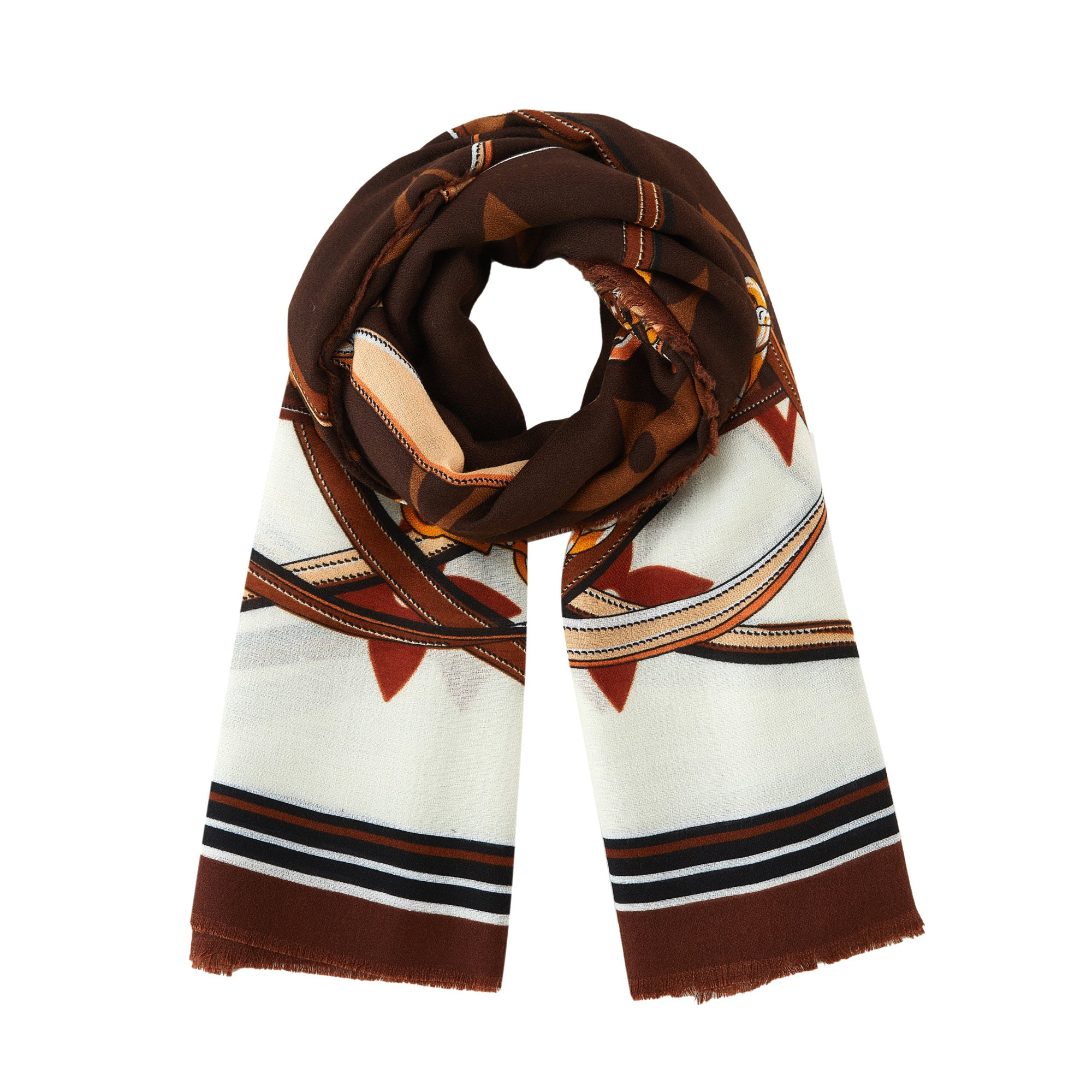 Chèche French Chocolat 100% Coton bio 135x135 cm