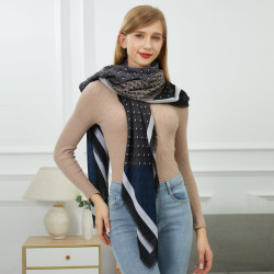 Chèche Point Noir 100% Coton bio 135x135 cm