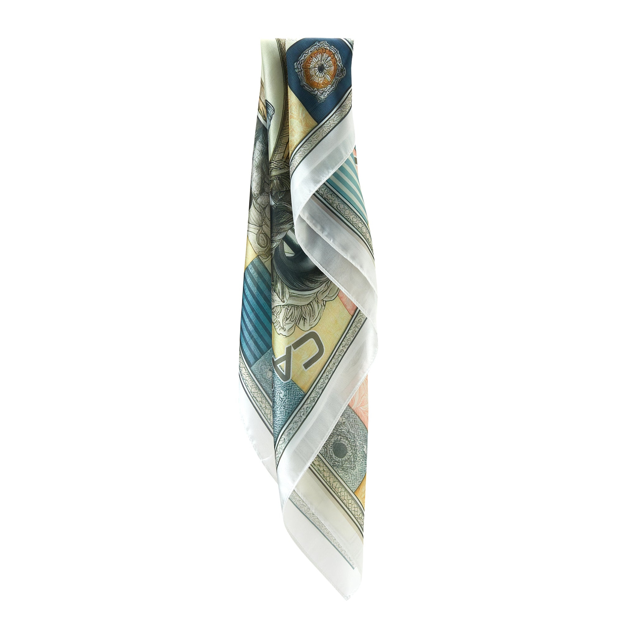 Petit carré de soie Anchor Cléo Multi-couleurs 100% Soie 70x70 cm