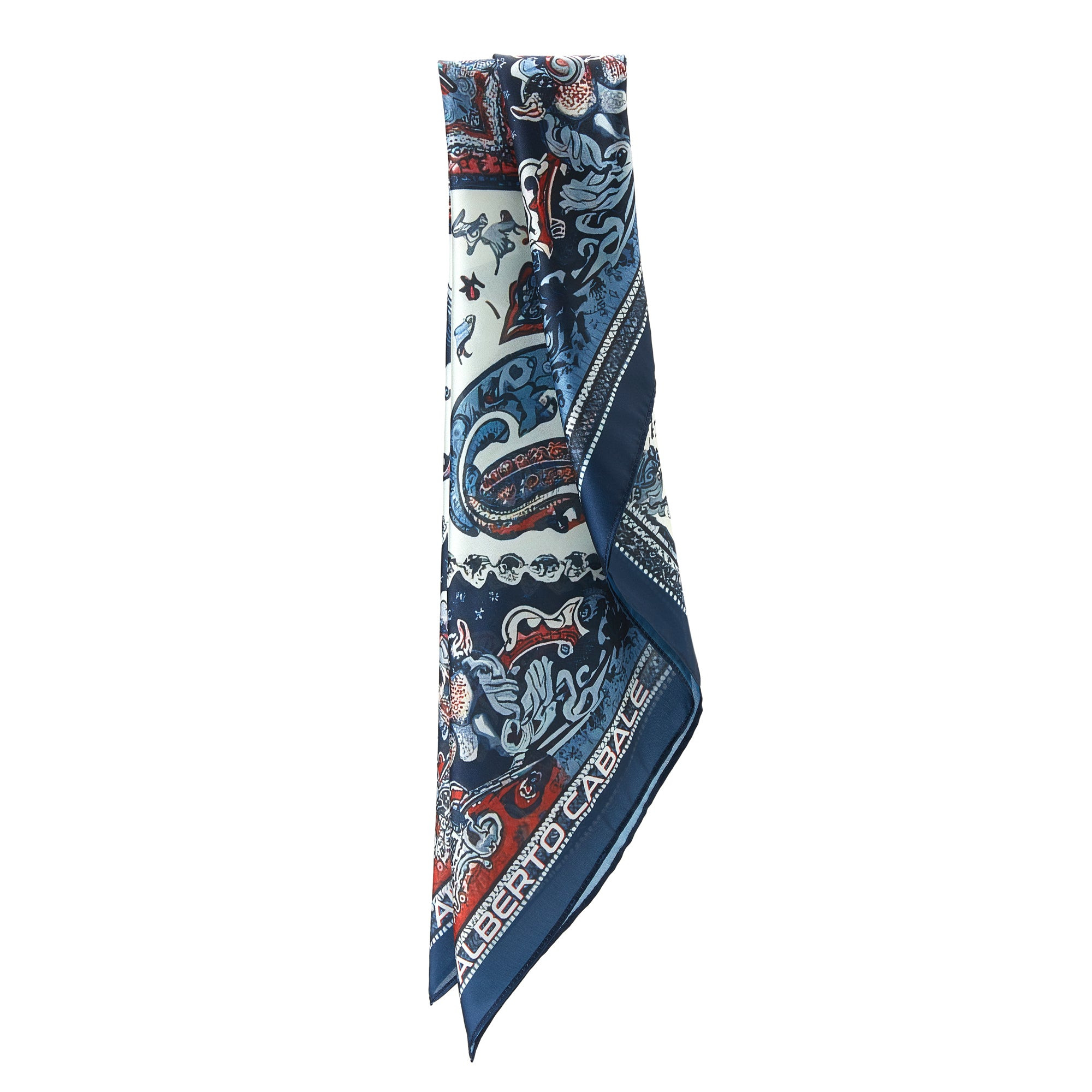 Petit carré de soie Bandana Horse Cléo