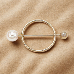Anneau de foulard Perle solitaire