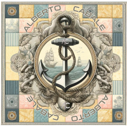 Petit carré de soie Anchor Cléo Multi-couleurs 100% Soie 70x70 cm