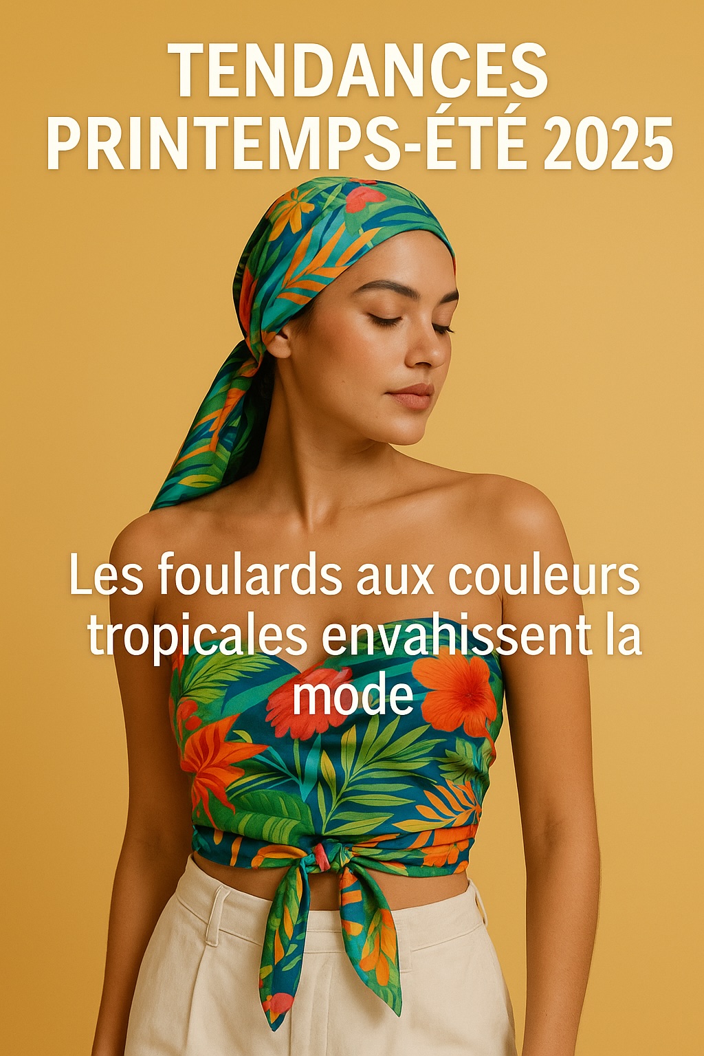 Tendances Printemps-Été 2025 : Les foulards aux couleurs tropicales envahissent la mode